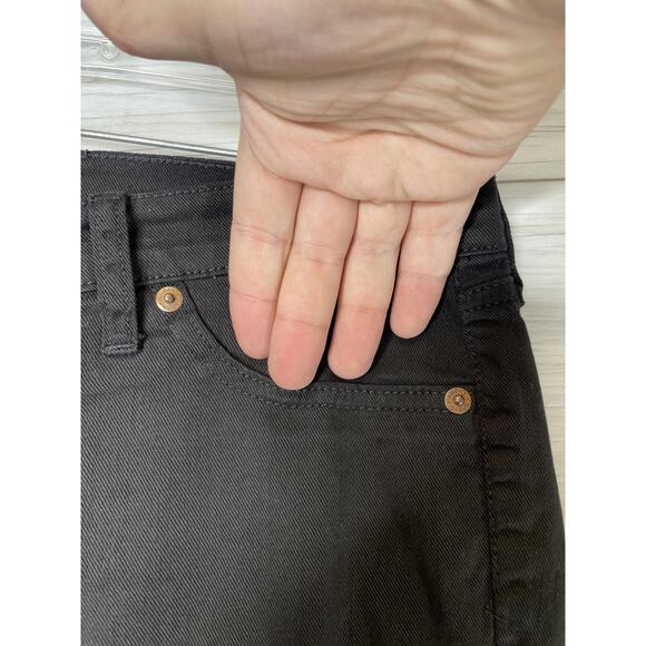 Lucky Brand Jeans Womens 8 Black Capri Zip Fly 5-Pocket Mid Rise Denim Cropped - Picture 3 of 11